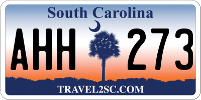 SC license plate AHH273