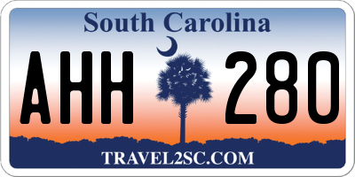 SC license plate AHH280