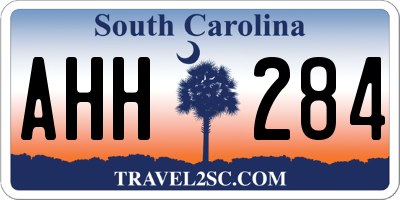 SC license plate AHH284