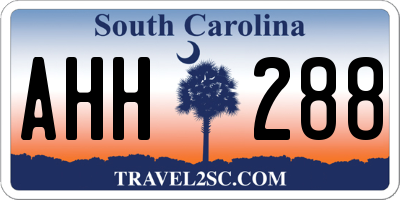 SC license plate AHH288