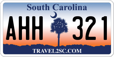 SC license plate AHH321