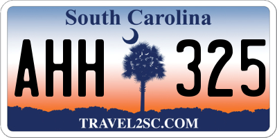 SC license plate AHH325