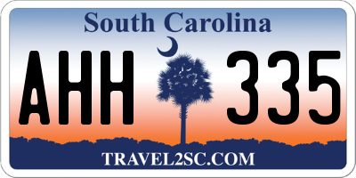 SC license plate AHH335