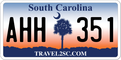 SC license plate AHH351
