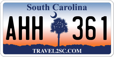 SC license plate AHH361