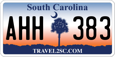 SC license plate AHH383
