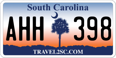 SC license plate AHH398