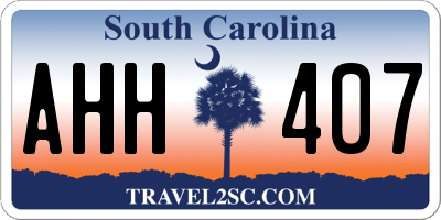SC license plate AHH407