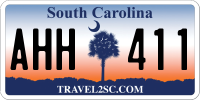 SC license plate AHH411