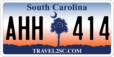 SC license plate AHH414