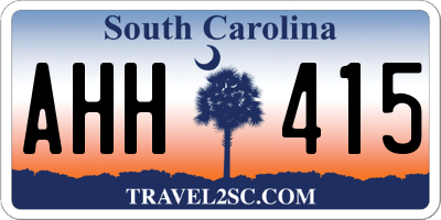 SC license plate AHH415