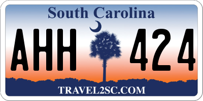 SC license plate AHH424