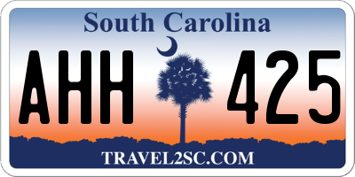 SC license plate AHH425