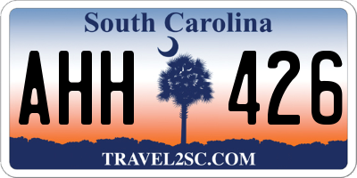 SC license plate AHH426