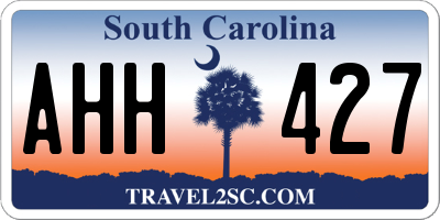 SC license plate AHH427