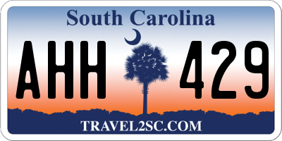 SC license plate AHH429