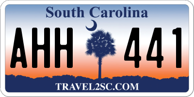 SC license plate AHH441