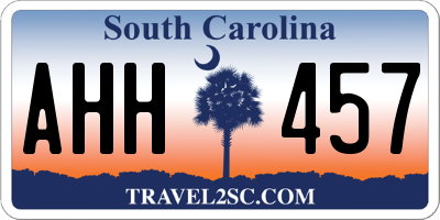 SC license plate AHH457