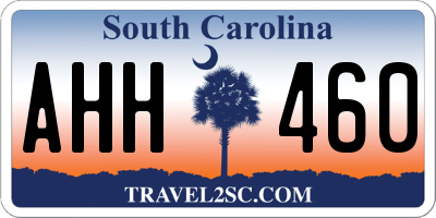 SC license plate AHH460