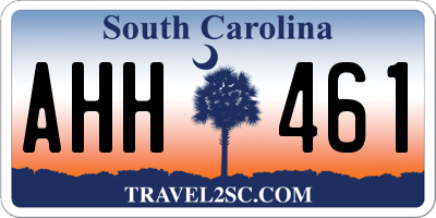 SC license plate AHH461