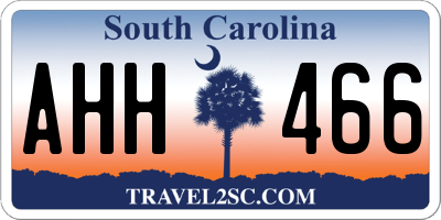 SC license plate AHH466