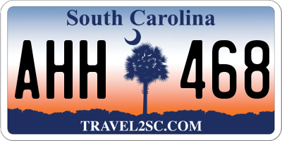 SC license plate AHH468