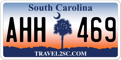 SC license plate AHH469