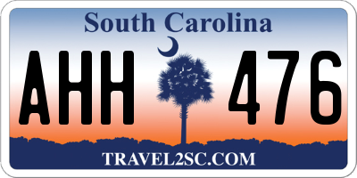 SC license plate AHH476