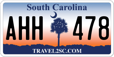 SC license plate AHH478