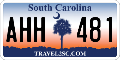 SC license plate AHH481
