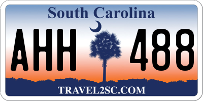 SC license plate AHH488