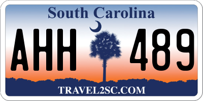 SC license plate AHH489
