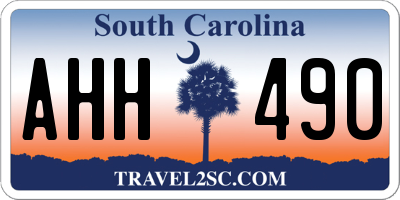 SC license plate AHH490
