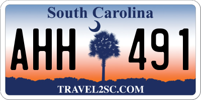 SC license plate AHH491