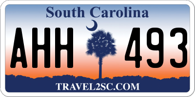 SC license plate AHH493