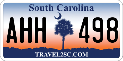 SC license plate AHH498
