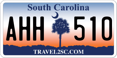 SC license plate AHH510