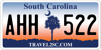 SC license plate AHH522