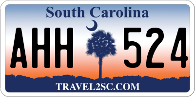 SC license plate AHH524