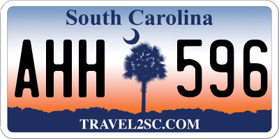 SC license plate AHH596