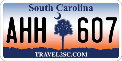 SC license plate AHH607