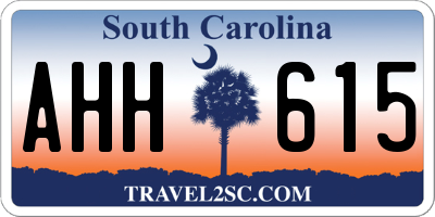 SC license plate AHH615