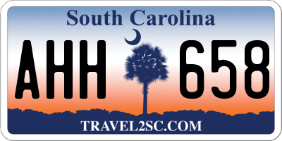 SC license plate AHH658