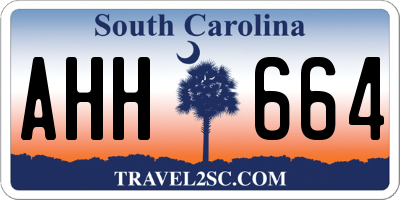 SC license plate AHH664