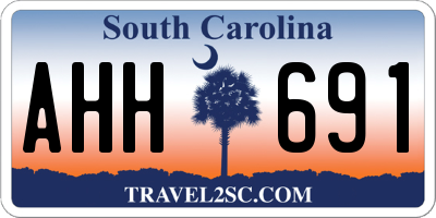 SC license plate AHH691