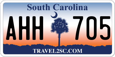 SC license plate AHH705