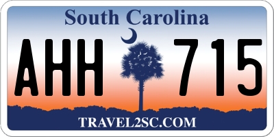 SC license plate AHH715