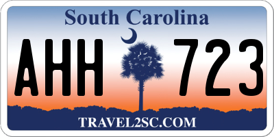 SC license plate AHH723