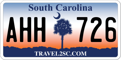 SC license plate AHH726