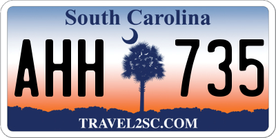 SC license plate AHH735